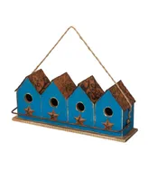 Glitzhome 17'' L Retro-Like Distressed Solid Wood Birdhouse with Perch