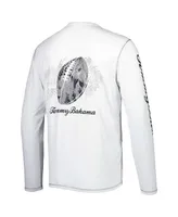 Men's Tommy Bahama White Washington Commanders Laces Out Billboard Long Sleeve T-shirt