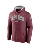 Men's Fanatics Maroon Texas A&M Aggies Arch and Logo Tackle Twill Pullover Hoodie