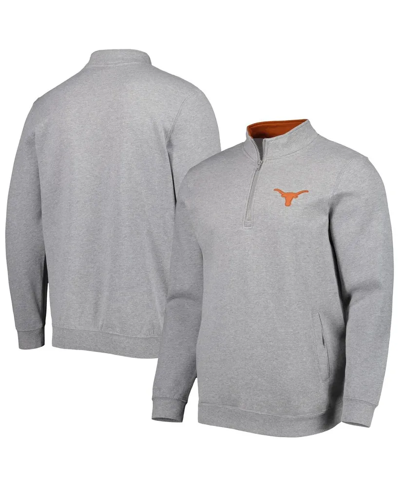 Men's Colosseum Heathered Gray Texas Longhorns Tortugas Quarter-Zip Sweatshirt