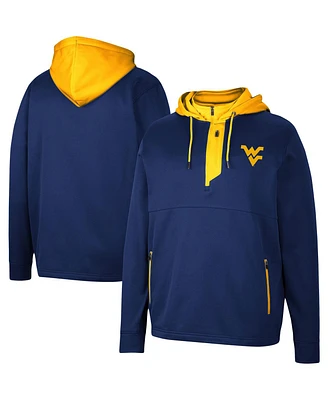 Men's Colosseum West Virginia Mountaineers Luge 3.0 Quarter-Zip Hoodie