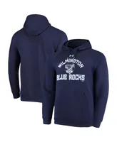 Men's Under Armour Navy Wilmington Blue Rocks All Day Raglan Fleece Pullover Hoodie