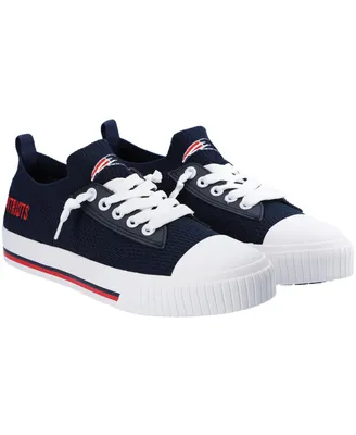 Women's Foco New England Patriots Knit Canvas Fashion Sneakers