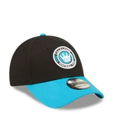 Men's New Era Black, Blue Charlotte Fc Basic 9FORTY Adjustable Hat
