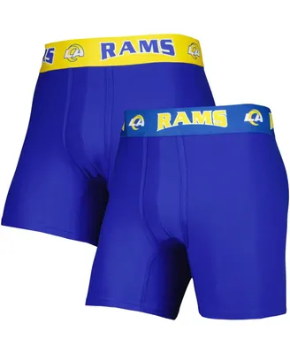 Men's Concepts Sport Royal, Gold Los Angeles Rams 2-Pack Boxer Briefs Set