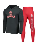 Men's Concepts Sport Heather Red, Charcoal St. Louis Cardinals Meter Pullover Hoodie and Joggers Set