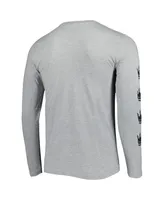 Men's Mitchell & Ness Heathered Gray Charlotte Fc Logo Long Sleeve T-shirt