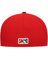 Men's New Era Red Louisville Bats Authentic Collection Team Home 59FIFTY Fitted Hat