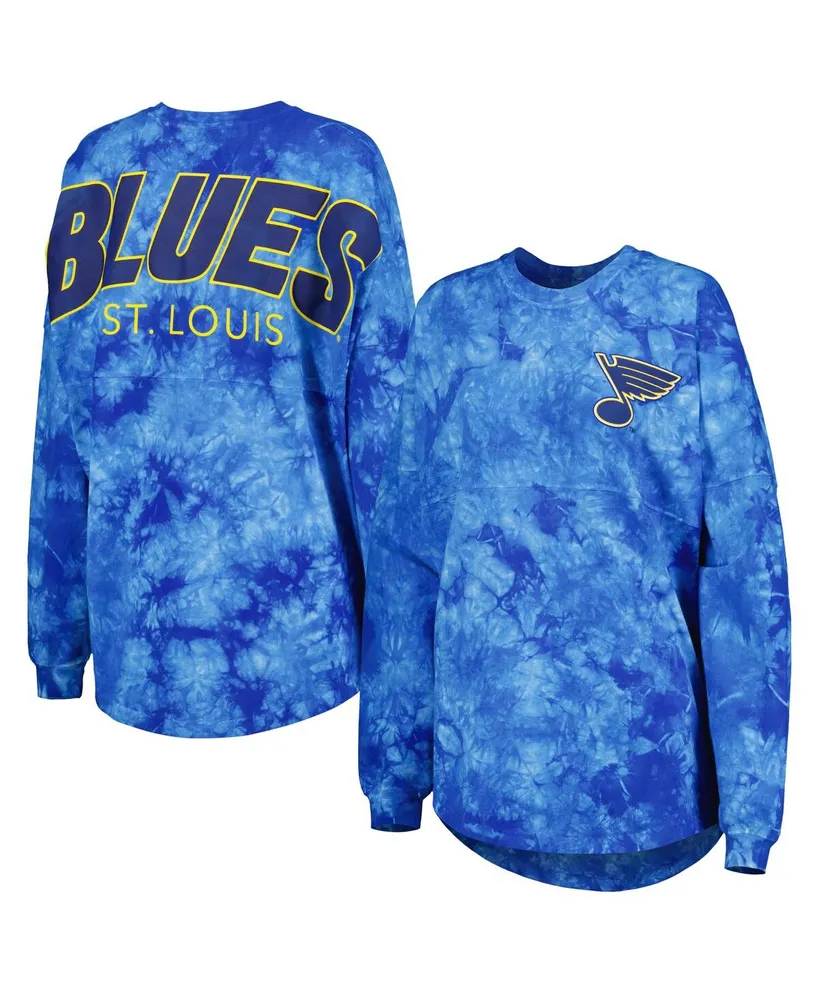 Women's Fanatics Blue St. Louis Blues Crystal-Dye Long Sleeve T-shirt