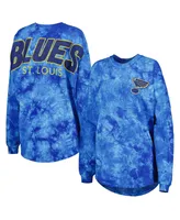 Women's Fanatics Blue St. Louis Blues Crystal-Dye Long Sleeve T-shirt
