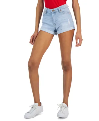Celebrity Pink Juniors' Mid-Rise Cuffed Shorts