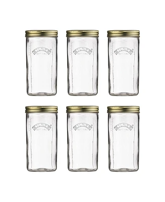 Kilner Wide Mouth Canning Jar 34 oz, Set of 6