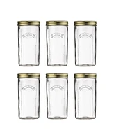 Kilner Wide Mouth Canning Jar 34 oz, Set of 6