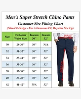 Galaxy By Harvic Men's Super Stretch Slim Fit Everyday Chino Pants, Pack of 2