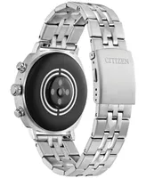 Citizen Unisex Cz Smart Wear Os Stainless Steel Bracelet Smart Watch 41mm - Silver