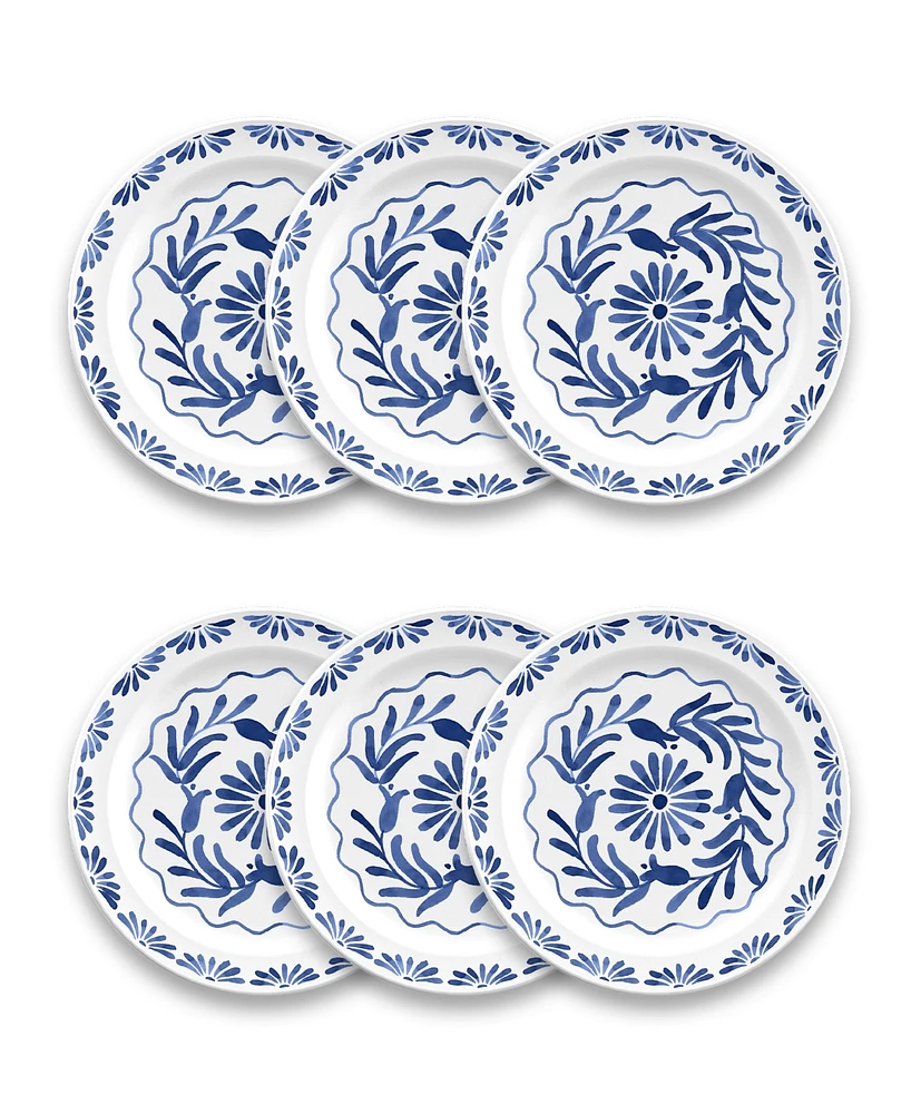 TarHong Azul Salad Plate Set of 6