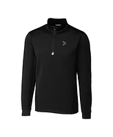 Men's Cutter & Buck Black Beast Mode Traverse Half-Zip Pullover Sweatshirt