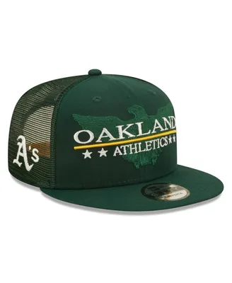 Men's New Era Green Oakland Athletics Patriot Trucker 9FIFTY Snapback Hat