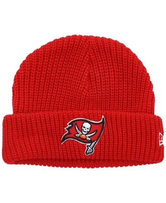 Men's New Era Red Tampa Bay Buccaneers Fisherman Skully Cuffed Knit Hat