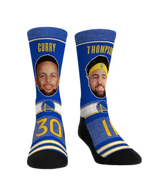 Men's and Women's Rock 'Em Socks Klay Thompson and Stephen Curry Golden State Warriors Teammates Player Crew Socks