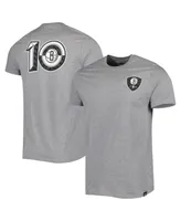 Men's '47 Brand Heather Gray Brooklyn Nets 10th Anniversary Backer T-shirt