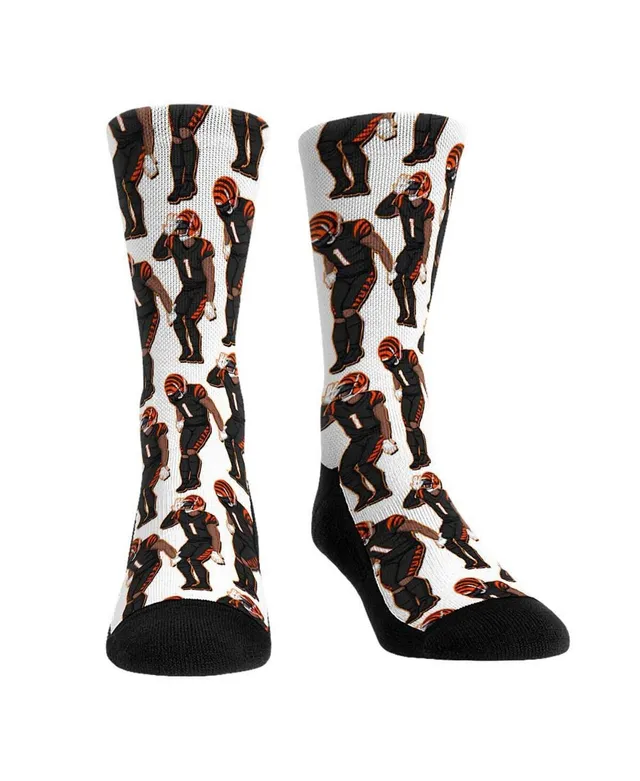 Rock Em Socks Joe Burrow & Ja'Marr Chase Cincinnati Bengals Player  Teammates Crew Socks