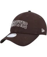 Women's New Era Brown Cleveland Browns Collegiate 9TWENTY Adjustable Hat