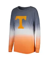 Women's Colosseum Gray, Tennessee Orange Tennessee Volunteers Winkle Dip Dye Long Sleeve T-shirt