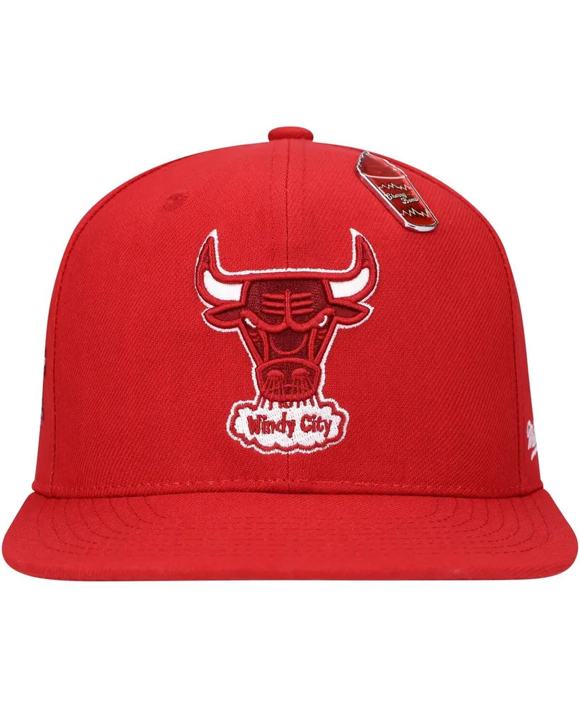 Men's Mitchell & Ness Red Chicago Bulls Hardwood Classics 20th Anniversary Cherry Bomb Fitted Hat