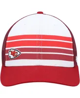 Big Boys and Girls '47 Brand White, Red Kansas City Chiefs Cove Trucker Snapback Hat