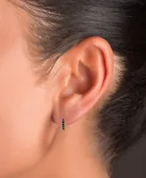 Enamel Hoop Earrings Sterling Silver or 14k Gold over Silver