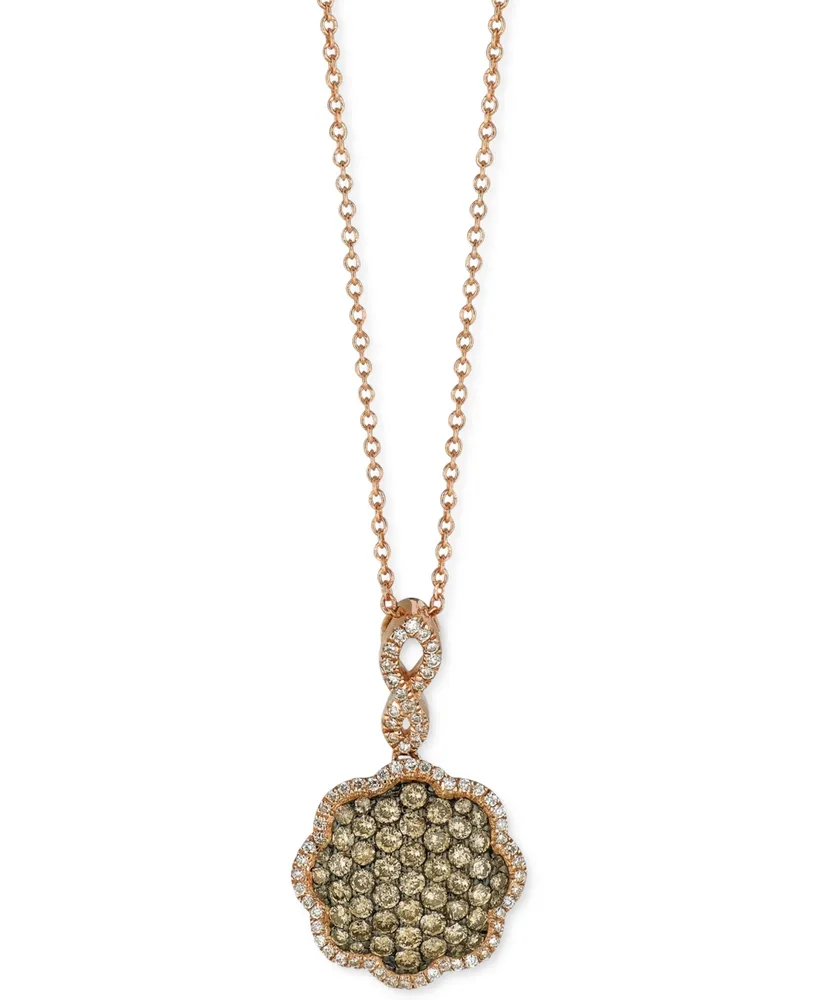 LeVian Amethyst Chocolate Diamond Pendant Necklace Large 6.09 cttw 14k Rose  Gold | eBay