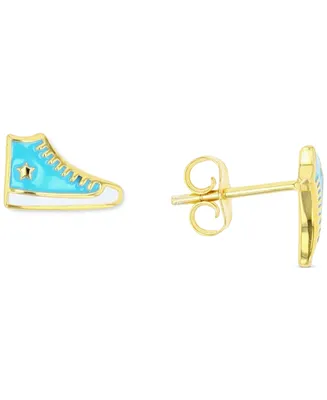 Sneaker Stud Earrings Sterling Silver or 14k Gold over