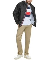 Tommy Hilfiger Men's Stretch Hooded Zip-Front Rain Jacket