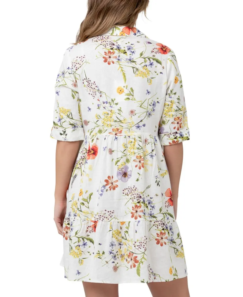 Ripe Maternity Bloom Floral Button Through Shirt Dress