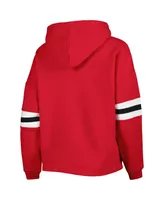 Women's Pressbox Cardinal Arkansas Razorbacks Super Pennant Pullover Hoodie