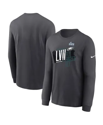 Men's Nike Anthracite Philadelphia Eagles Super Bowl Lvii Local Phrase Long Sleeve T-shirt