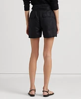 Lauren Ralph Belted Linen Shorts