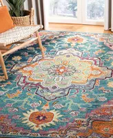 Safavieh Crystal CRS501 Teal and Rose 9' x 12' Area Rug