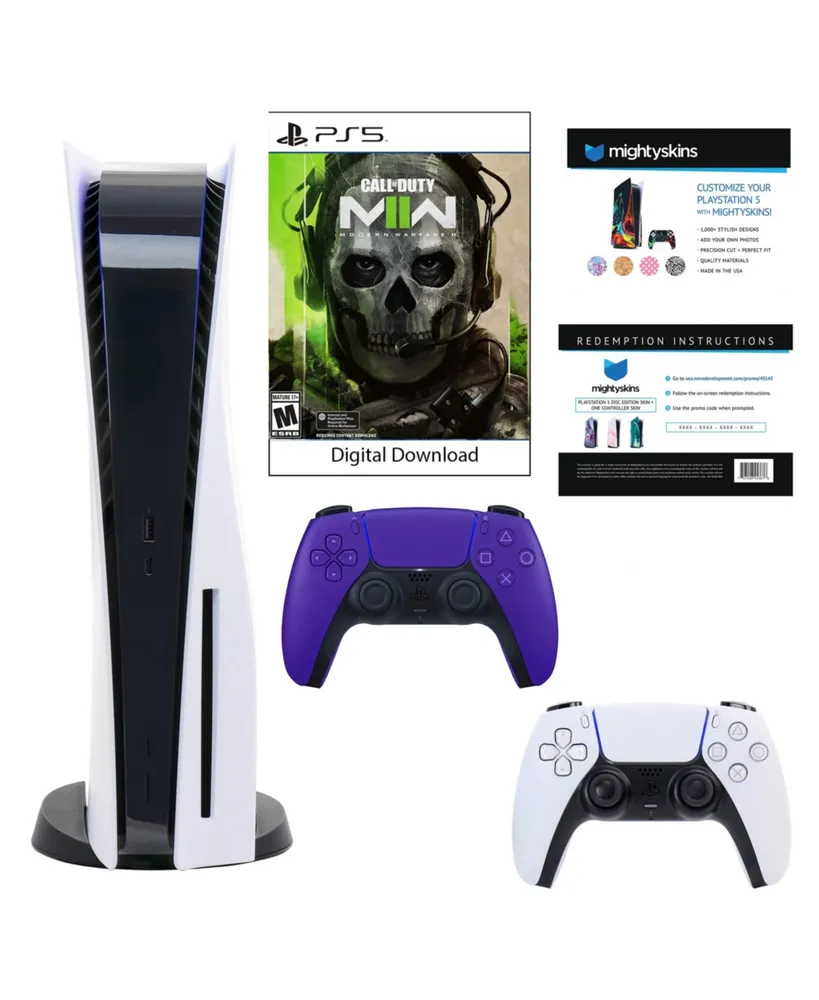 PlayStation 5 Core Console with Call of Duty: Modern Warfare Ii with Voucher and DualSense Controller in Galactic Purple