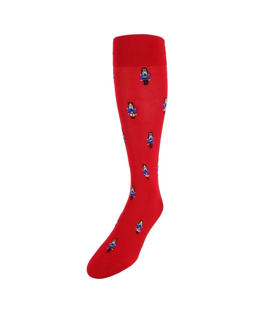 Trafalgar Men's The Nutcracker Over The Calf Christmas Mercerized Cotton Socks