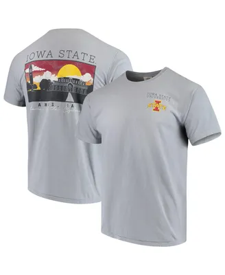 Men's Gray Iowa State Cyclones Team Comfort Colors Campus Scenery T-shirt