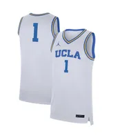 Men's Jordan #1 White Ucla Bruins Replica Jersey