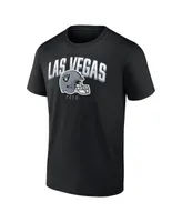 Men's Fanatics Black, White Las Vegas Raiders Long and Short Sleeve Two-Pack T-shirt