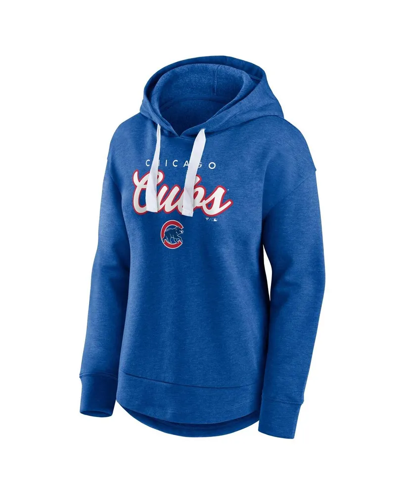 Women's Fanatics Heathered Royal Chicago Cubs Set to Fly Pullover Hoodie