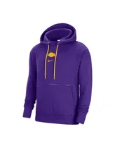 Men's Nike Heather Purple Los Angeles Lakers Courtside Versus Flight Pullover Hoodie