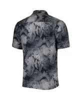 Men's Tommy Bahama Black Philadelphia Eagles Coast Luminescent Fronds Camp IslandZone Button-Up Shirt