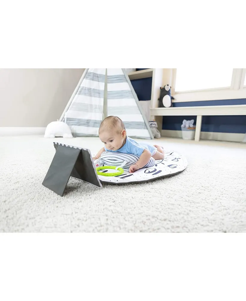 Sassy Tummy Time Play Mat with Large Mirror and Bolster - Assorted Pre
