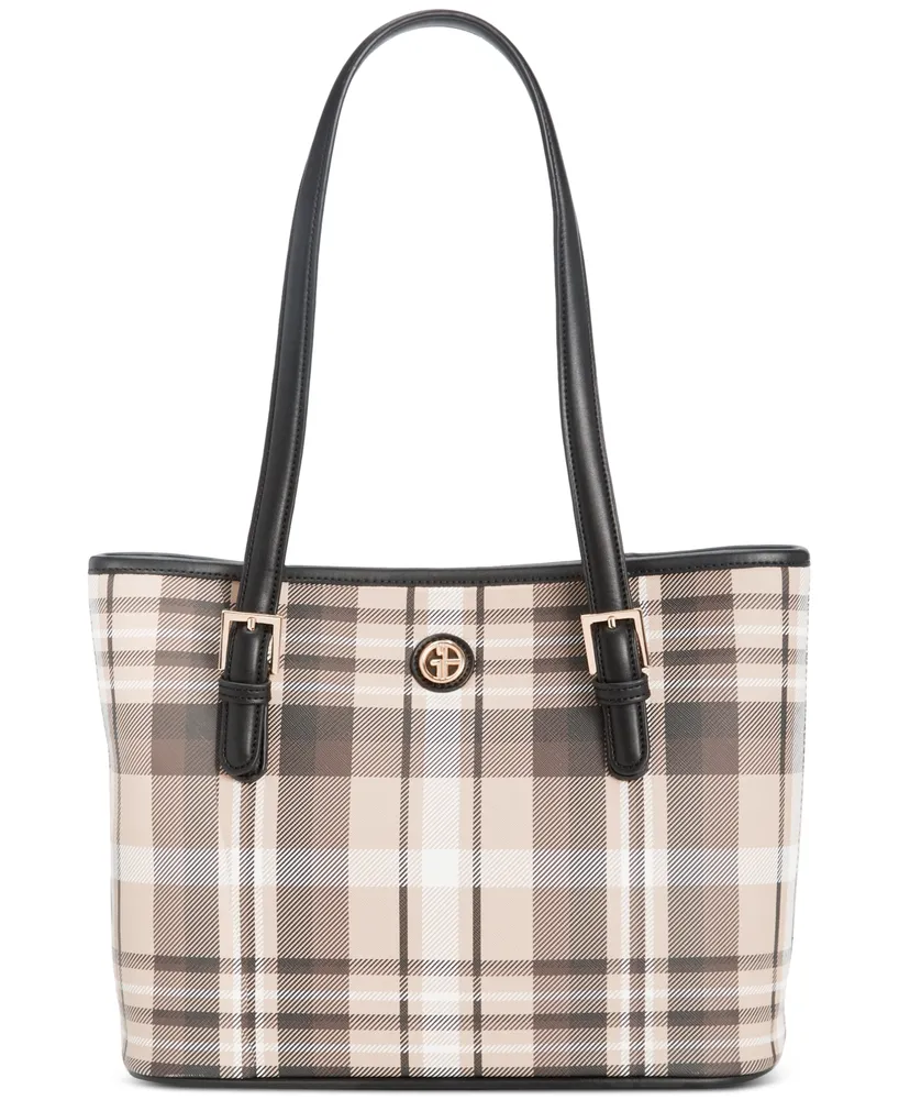 Giani Bernini Saffiano Plaid Tote, Create for Macy's