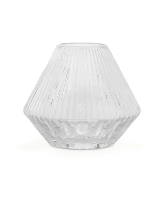 Hotel Collection Small Fluted Clear Glass Vase, Created for Macy's